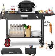 HOMBETTA Portable Grill Table Cart with Wheels, All-Terrain Blackstone Griddle Stand for 17